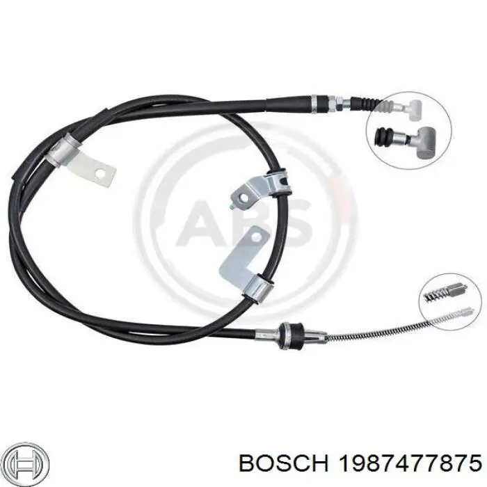 Трос ручника задний Bosch 1987477875