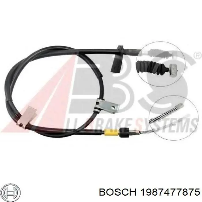 1987477875 Bosch Трос ручного тормоза