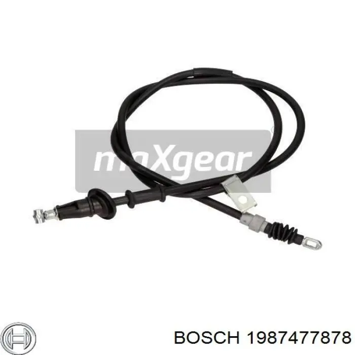 1987477878 Bosch Трос ручного тормоза задний, правый
