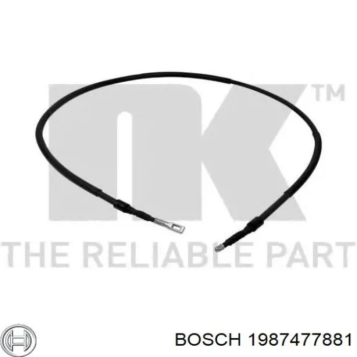 1987477881 Bosch трос ручного тормоза задний левый