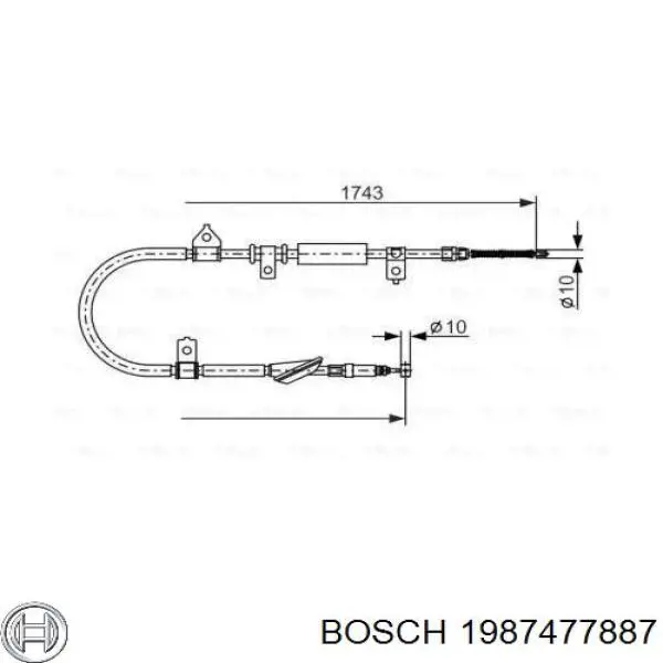 Трос ручника 1987477887 Bosch