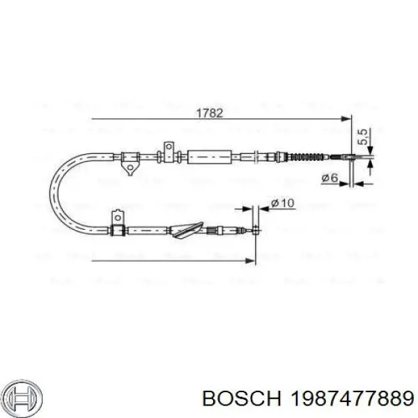 Трос ручника 1987477889 Bosch