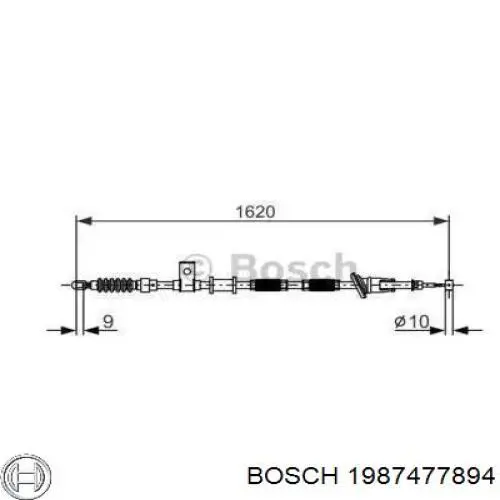 Задний правый трос ручника 1987477894 Bosch