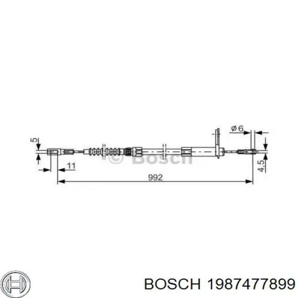 Трос ручника 1987477899 Bosch