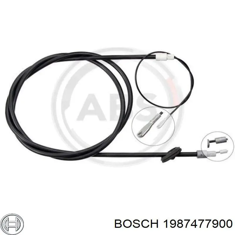 1987477900 Bosch Трос ручного тормоза задний, правый