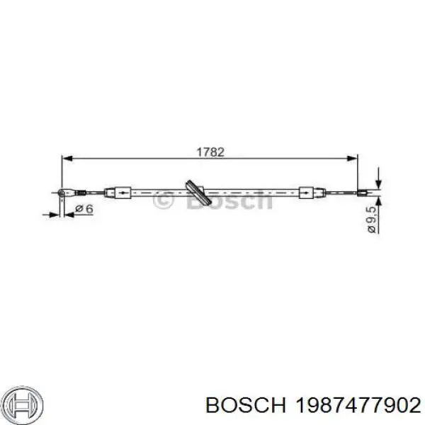 Передний трос ручника 1987477902 Bosch