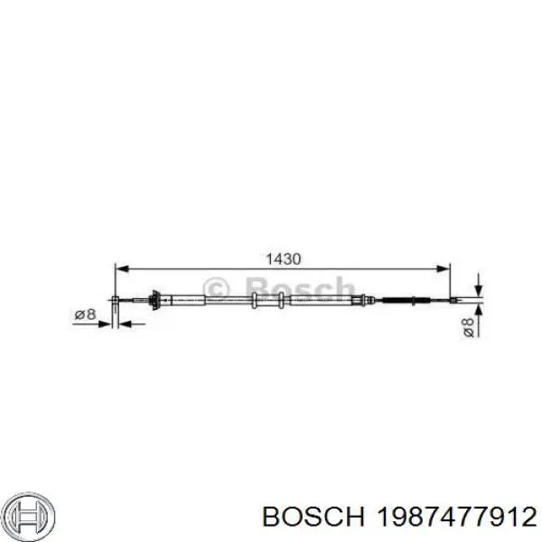 Задний трос ручника 1987477912 Bosch