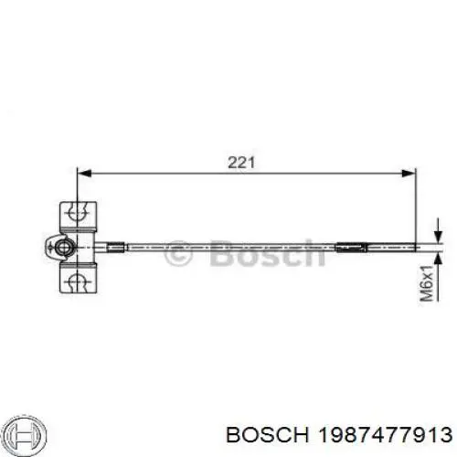 Передний трос ручника 1987477913 Bosch