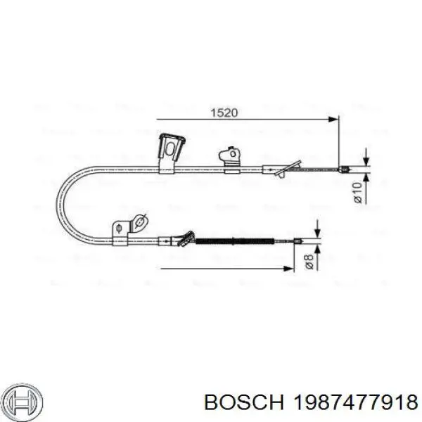 Трос ручника 1987477918 Bosch