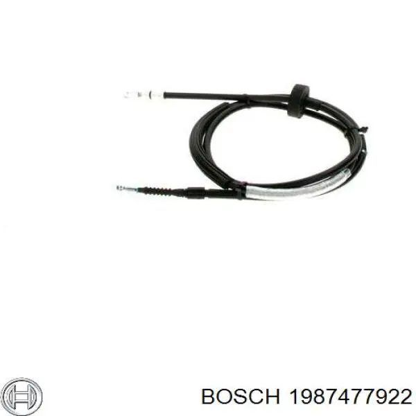 Купить 1987477922 Bosch Трос стояночного тормоза задний левый