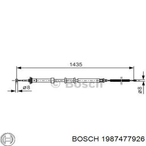 Задний правый трос ручника 1987477926 Bosch