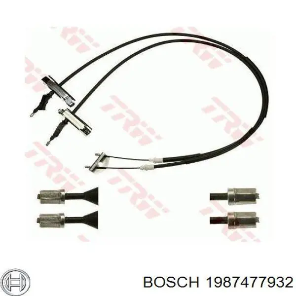 1987477932 Bosch трос ручного тормоза задний правый/левый