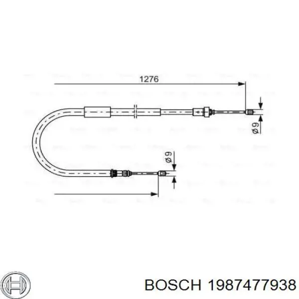 Трос ручника 1987477938 Bosch