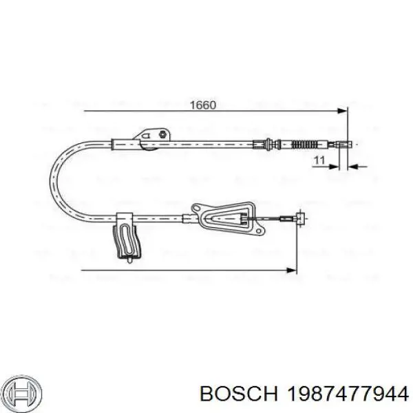 Трос ручника 1987477944 Bosch