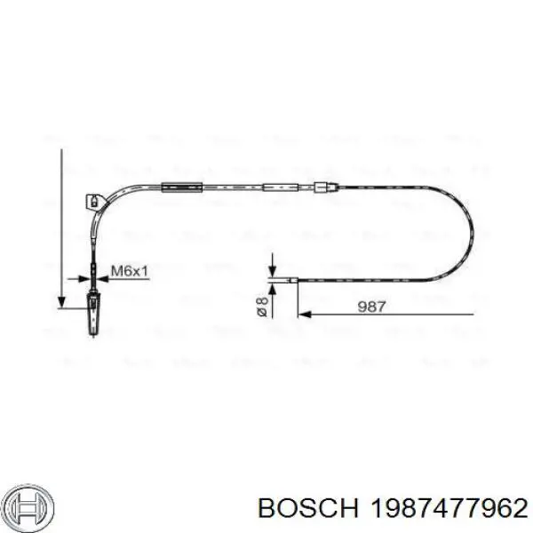 Передний трос ручника 1987477962 Bosch