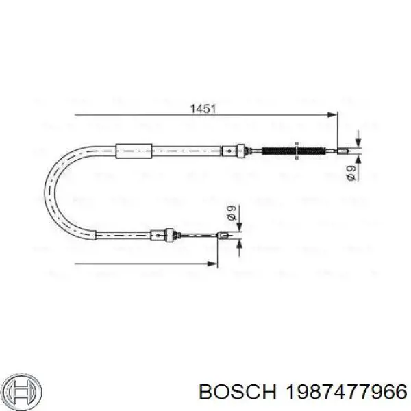 Трос ручника 1987477966 Bosch