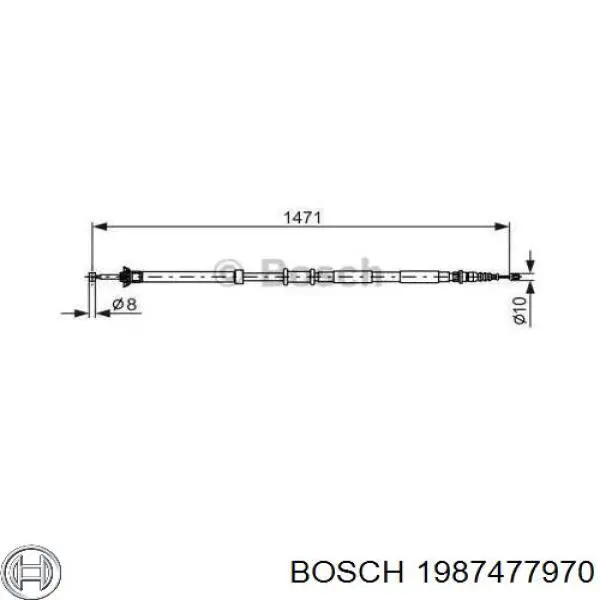 Задний правый трос ручника 1987477970 Bosch