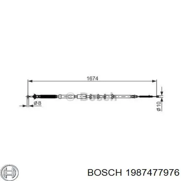 Трос ручника 1987477976 Bosch