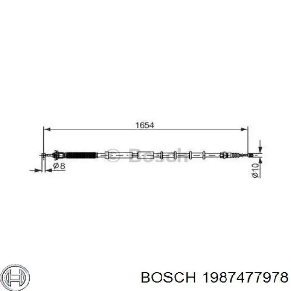 Трос ручника 1987477978 Bosch