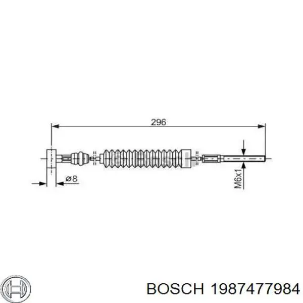 Купить 1987477984 Bosch Передний трос ручника