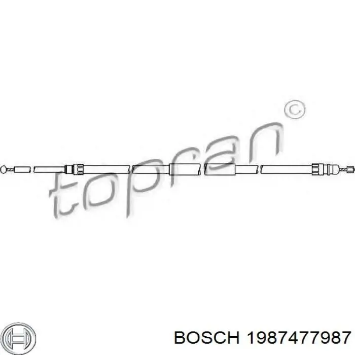 Трос ручного тормоза задний Bosch 1987477987 цена, от 13.27 USD