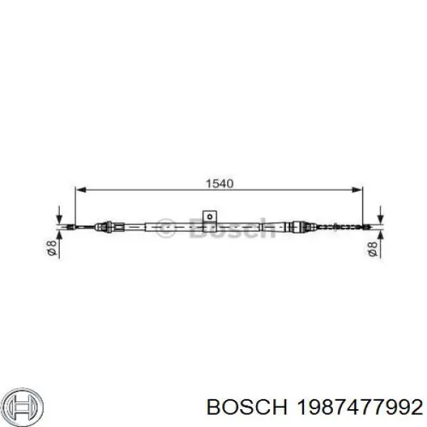 Трос ручника 1987477992 Bosch