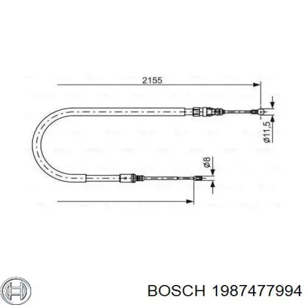 Купить 1987477994 Bosch Тормоз стояночный