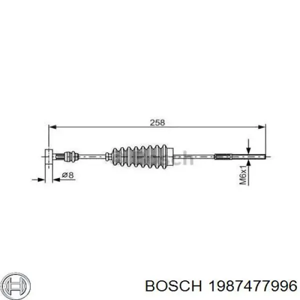 Передний трос ручника 1987477996 Bosch