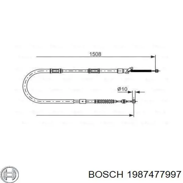 Задний правый трос ручника 1987477997 Bosch