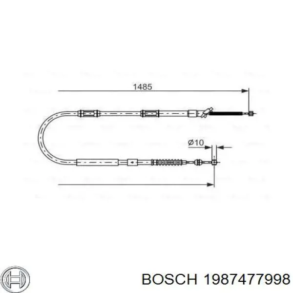 Трос ручника 1987477998 Bosch