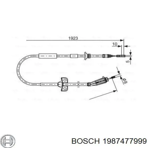Задний трос ручника 1987477999 Bosch