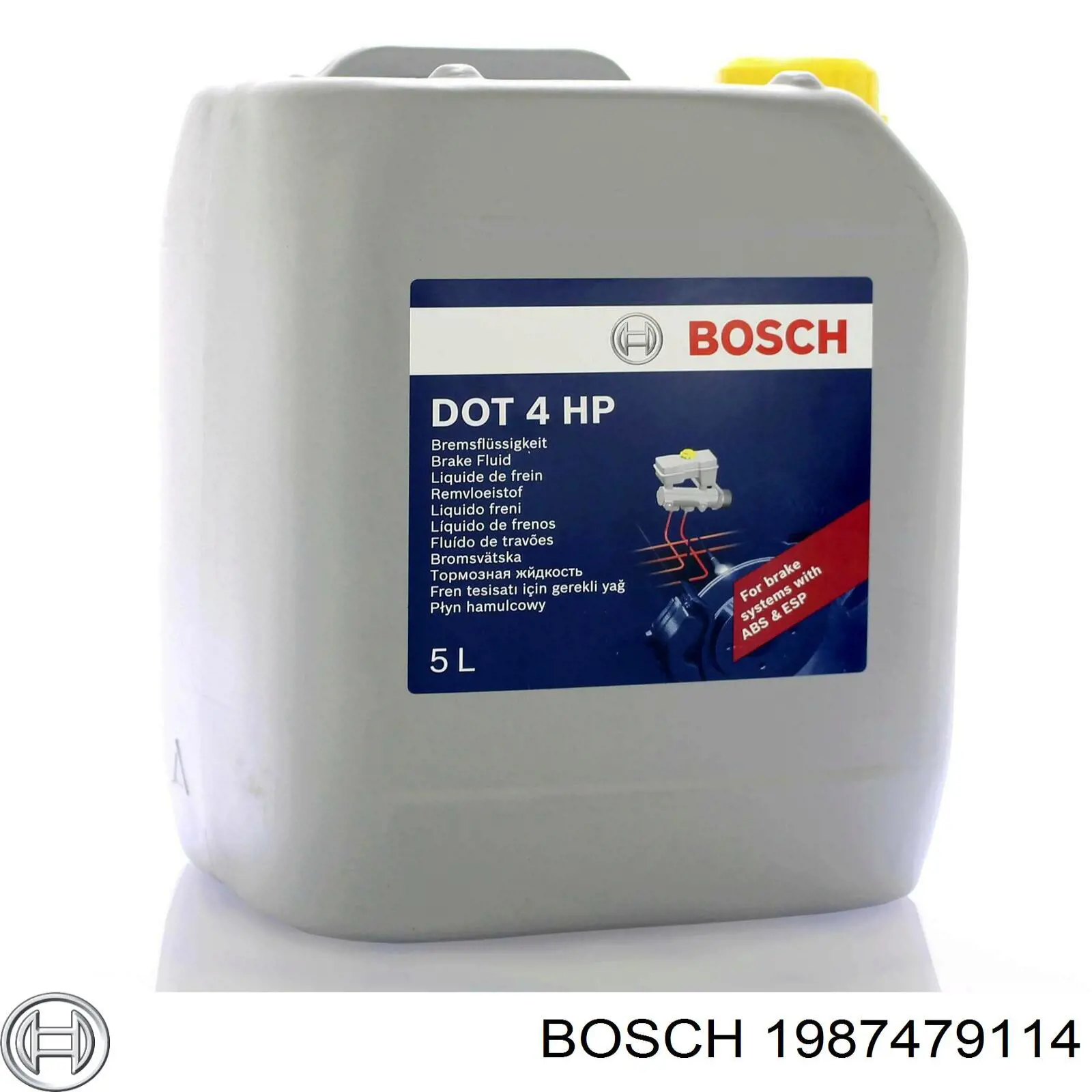 Жидкость тормозная Bosch Brake Fluid HP DOT 4 5 л (1987479114)