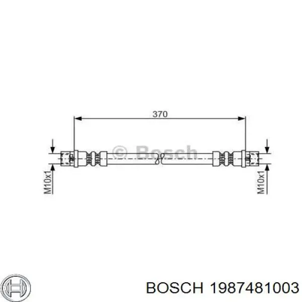 Задний тормозной шланг 1987481003 Bosch