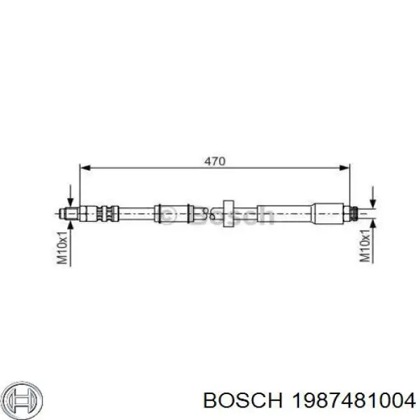 1987481004 Bosch шланг тормозной передний