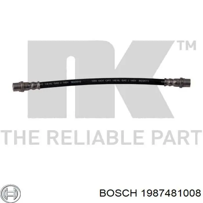 Тормозной шланг задний Bosch 1987481008 цена, от 6.77 USD