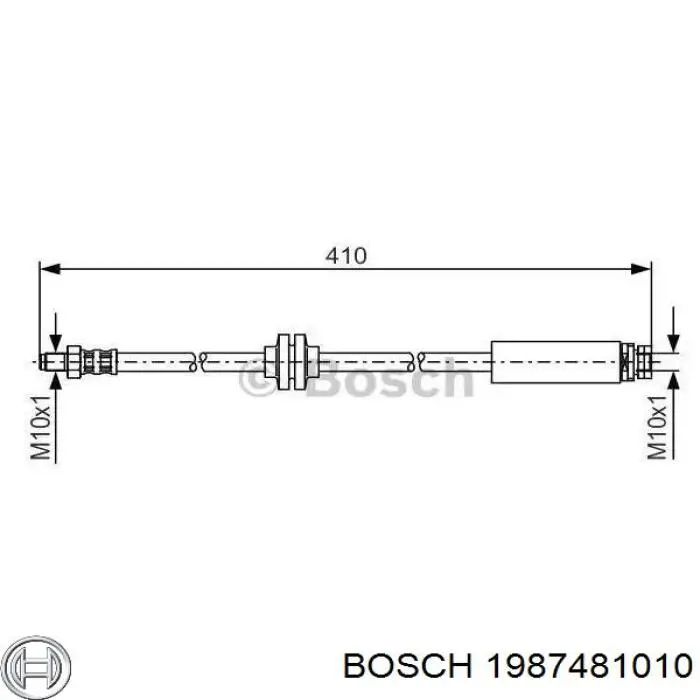 Шланг тормозной передний 1987481010 Bosch