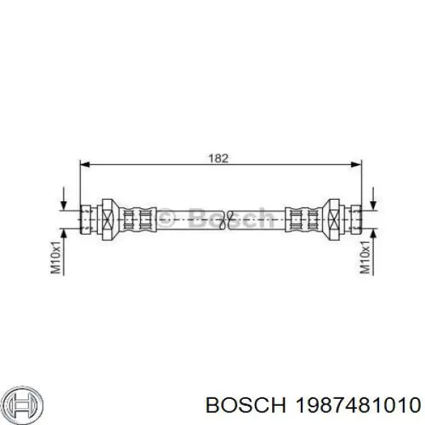 Шланг тормозной передний 1987481010 Bosch