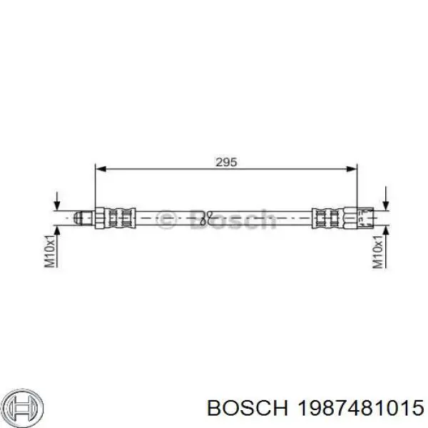 Задний тормозной шланг 1987481015 Bosch