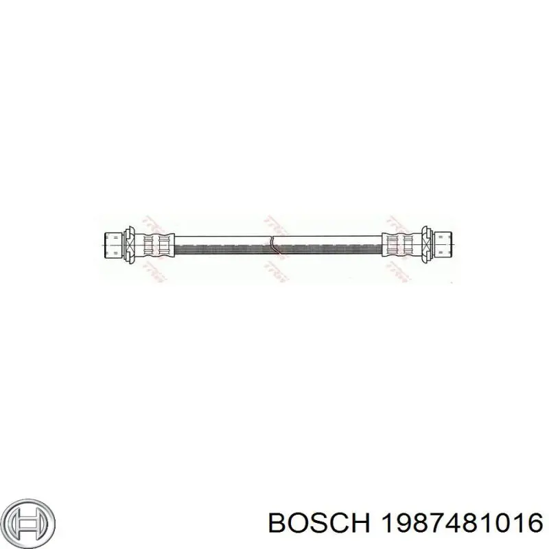 Купить 1987481016 Bosch Задний тормозной шланг