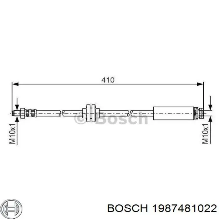 1987481022 Bosch шланг тормозной задний