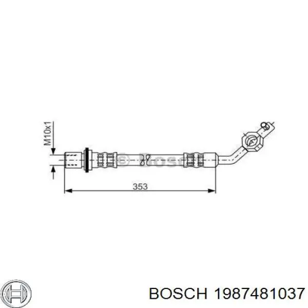 Шланг тормозной передний 1987481037 Bosch