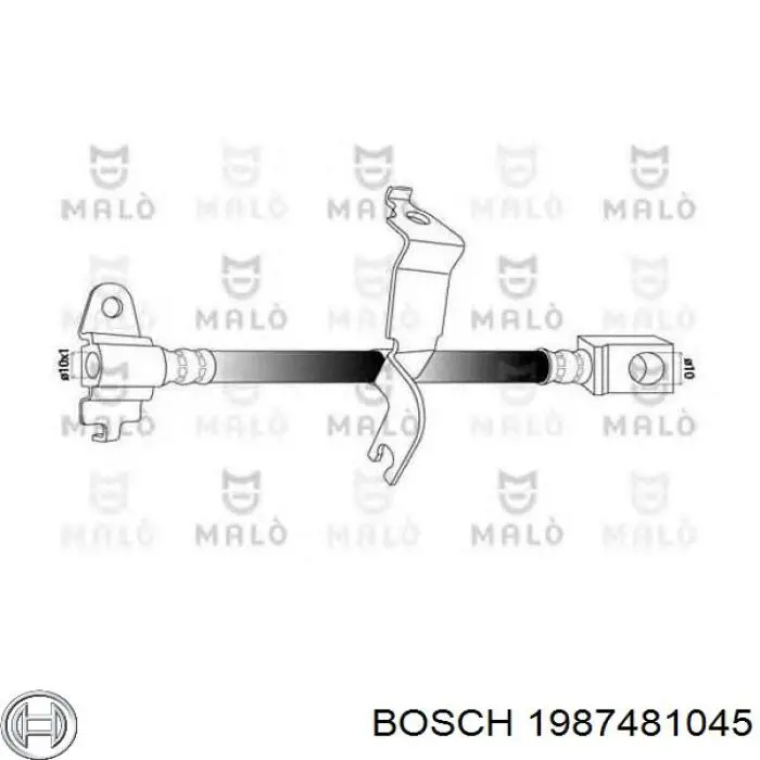 Купить 1987481045 Bosch Шланг тормозной передний левый