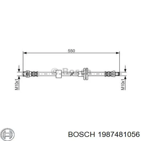1987481056 Bosch шланг тормозной передний