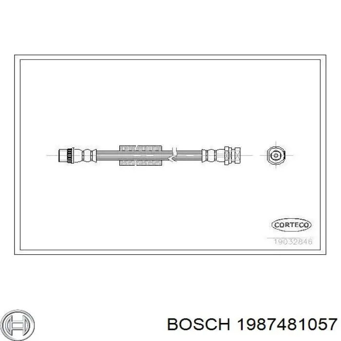 Tubo flexible de frenos trasero derecho 1987481057 Bosch