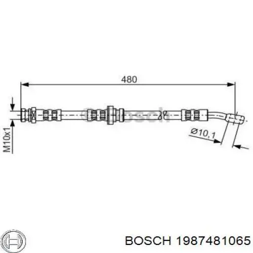 1987481065 Bosch шланг тормозной передний правый
