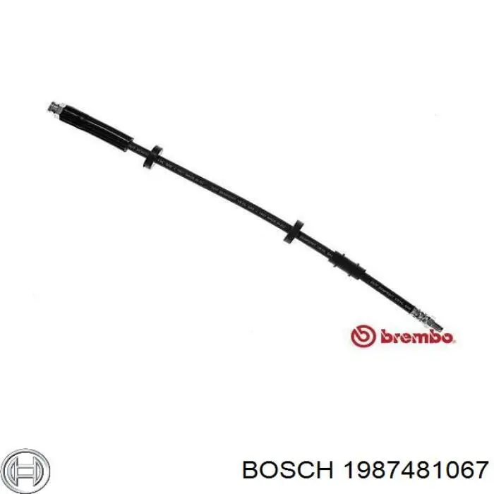 Шланг тормозной передний Bosch 1987481067
