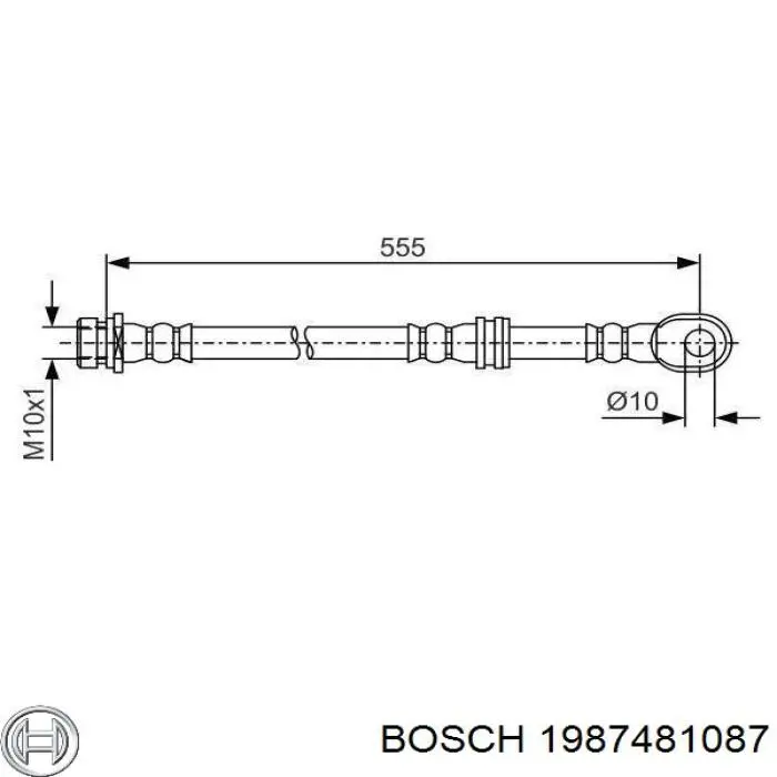1987481087 Bosch шланг тормозной задний