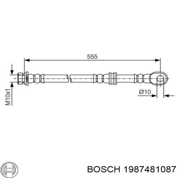 Задний тормозной шланг 1987481087 Bosch