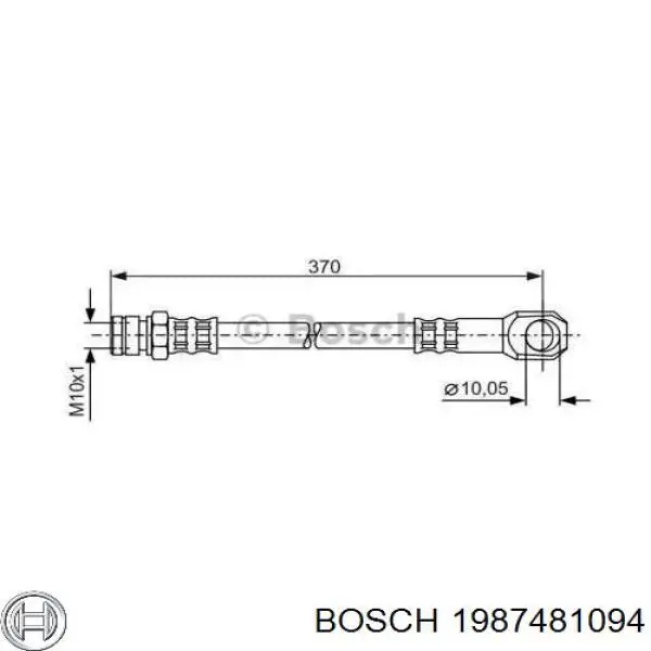 Шланг тормозной передний 1987481094 Bosch