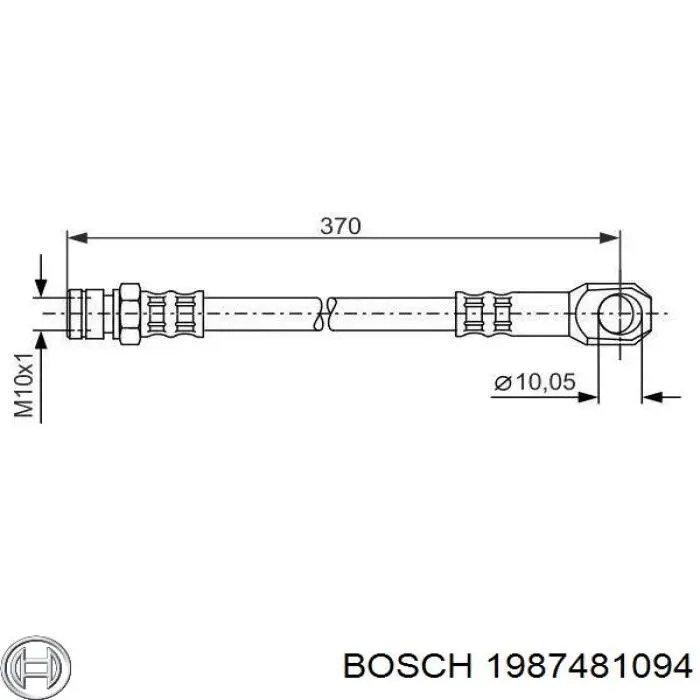 Latiguillo de freno delantero 1987481094 Bosch
